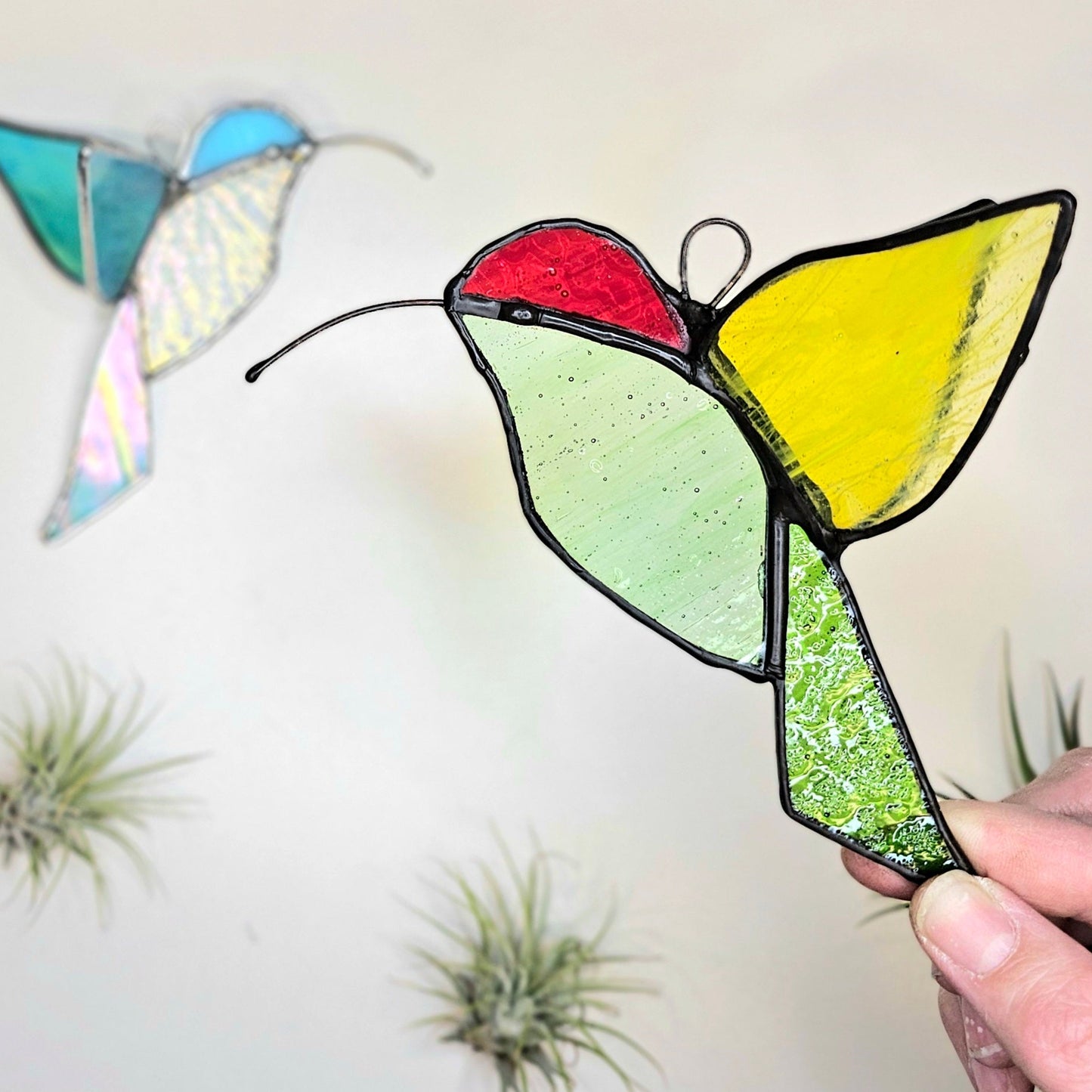 The Birds & Bees: Stained Glass 3D Hummingbirds & Bees