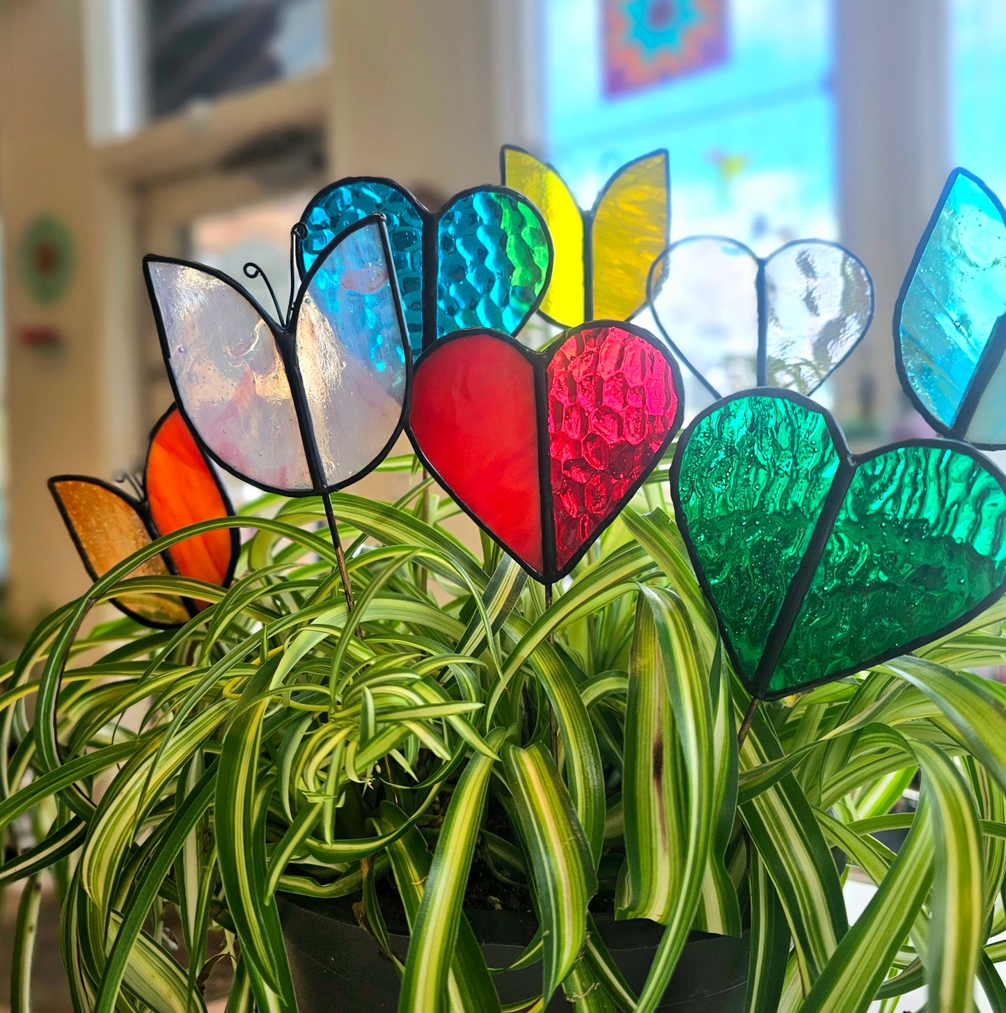 Heart or Tulip: Make a Mother's Day Glass Plant Stake