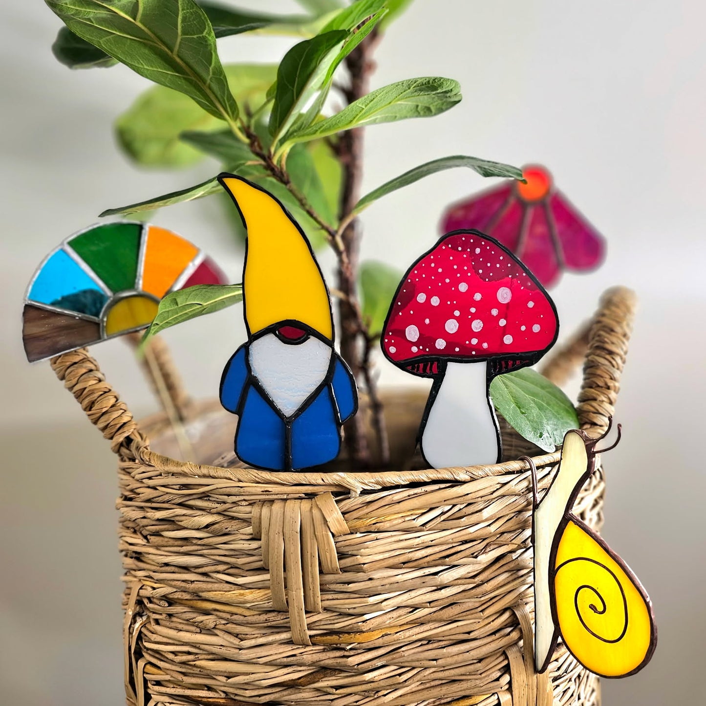 Petite Garden: Stained Glass Plant Stakes
