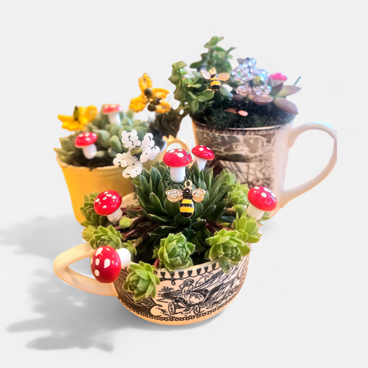 Moss & Miniatures: Tiny Teacup Terrariums