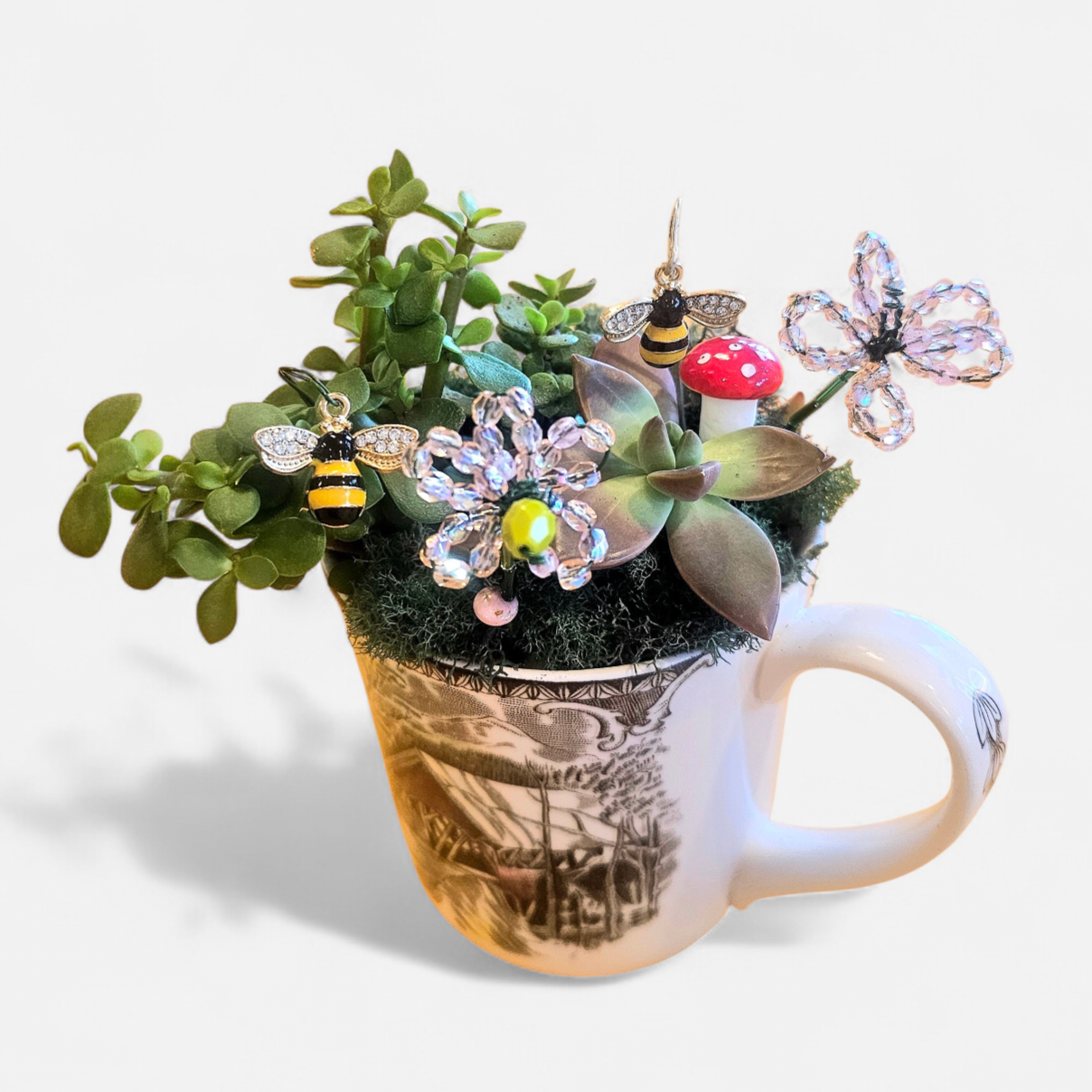 Moss & Miniatures: Tiny Teacup Terrariums