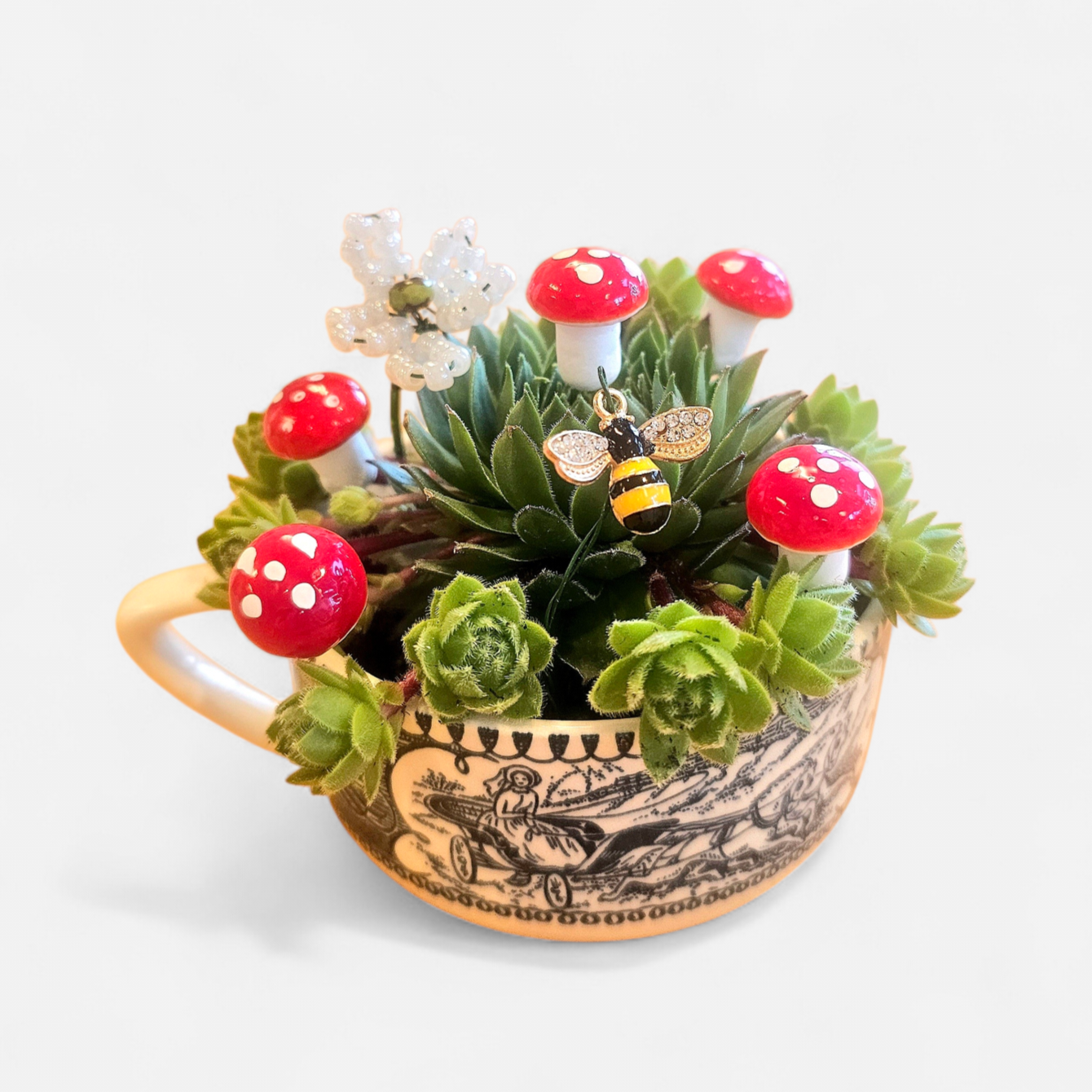 Moss & Miniatures: Tiny Teacup Terrariums